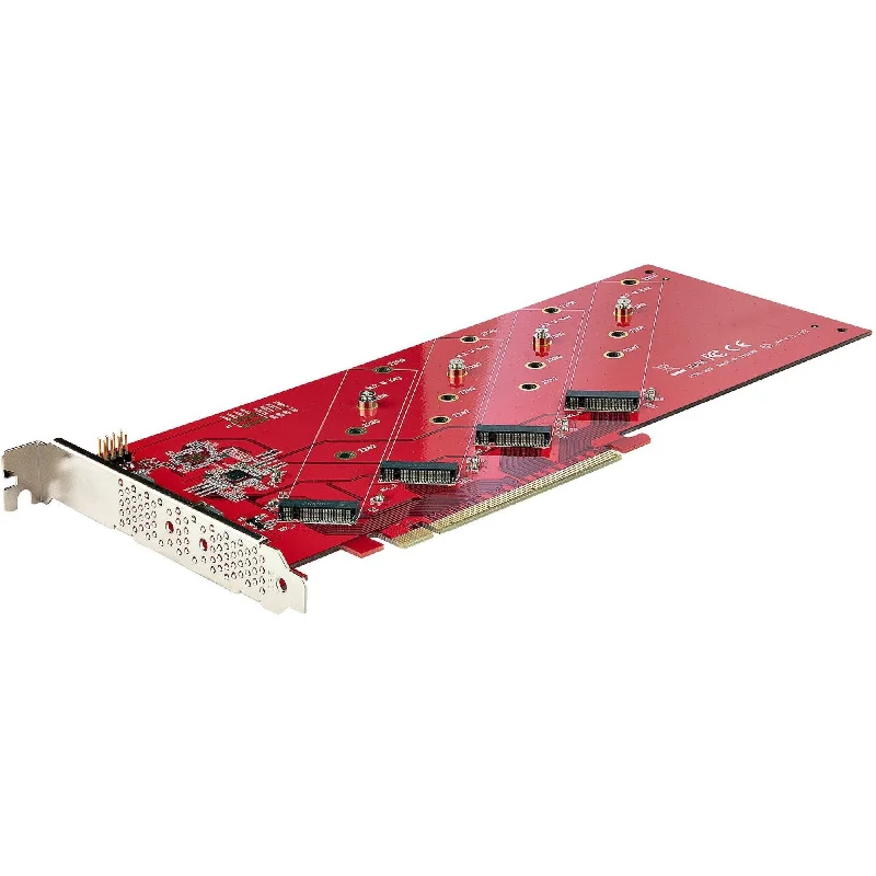 StarTech.com QUAD-M2-PCIE-CARD-B Quad M.2 PCIe Adapter Card, x16 Quad NVMe or AHCI M.2 SSD to PCI Express 4.0, Up to 7.8GBps/Drive StarTech.com QUAD-M2-PCIE-CARD-B Quad M.2 PCIe Adapter Card, x16 Quad NVMe or AHCI M.2 SSD to PCI Express 4.0, Up to 7.8GBps/Drive