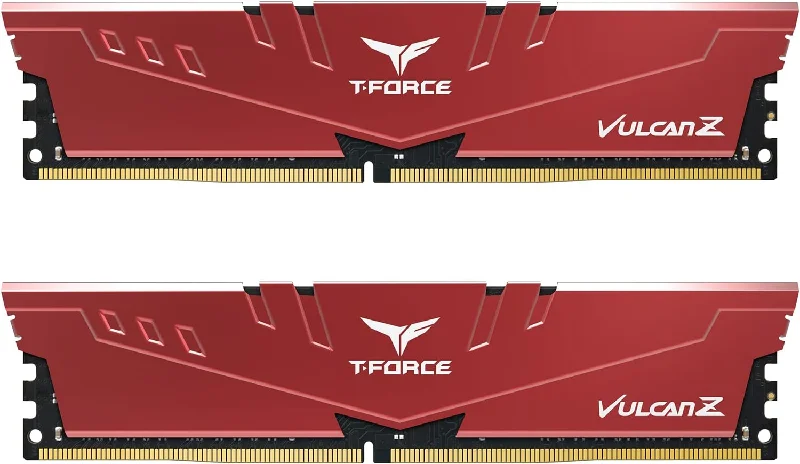 Team T-Force Vulcan Z 32GB Memory RAM (2 x 16GB), DDR4, 3200MHz (PC4-25600), Memory Kit, Red Team T-Force Vulcan Z 32GB Memory RAM (2 x 16GB), DDR4, 3200MHz (PC4-25600), Memory Kit, Red